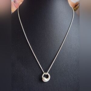 TIFFANY & CO. Silver 925 Elsa Peretti Eternal Circle Necklace